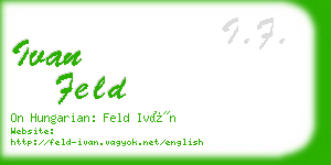 ivan feld business card